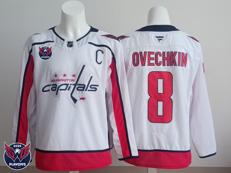 Men 2025 Washington Capitals #8 Ovechkin White Fanatics Home Premium NHL Jersey style 2->washington capitals->NHL Jersey